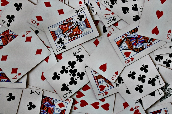 Casino chips on felt representing 7c444 table games and live casino
